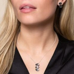 Chisholm Hunter Silver Concave Pebble Stud Earrings -Chisholm Hunter 4 127 03 0124 ls 2