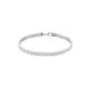 Chisholm Hunter Silver Cubic Zirconia Double Row Tennis Bracelet -Chisholm Hunter 4 128 01 0096