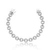 Chisholm Hunter Silver Cubic Zirconia Chain Link Bracelet