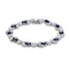 Chisholm Hunter Silver Pear Cut Midnight Blue Crystal And Cubic Zirconia Bracelet -Chisholm Hunter 4 128 02 0015