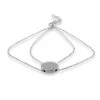 Chisholm Hunter Silver Plain Disc And Chain Bracelet -Chisholm Hunter 4 128 03 0082