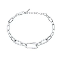 Chisholm Hunter Sterling Silver Chain Link Bracelet