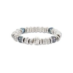 Chisholm Hunter Silver Grey Pearl And Multi Link Bracelet -Chisholm Hunter 4 128 04 0005 d 1