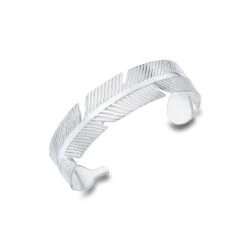 Chisholm Hunter Silver Feather Bangle