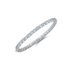 Chisholm Hunter Sterling Silver Cubic Zirconia Bangle