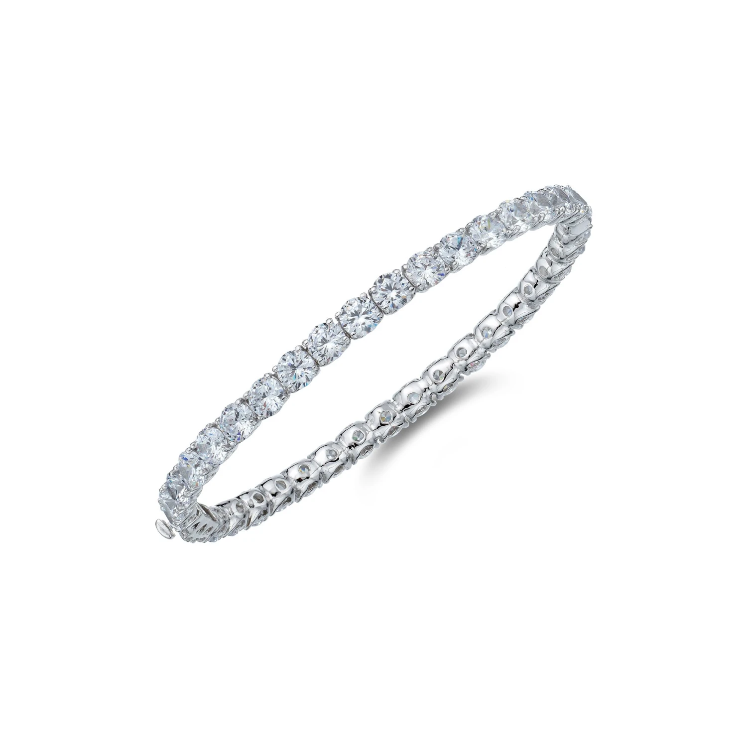 Chisholm Hunter Sterling Silver Cubic Zirconia Bangle 3 Chisholm Hunter Sterling Silver Cubic Zirconia Bangle