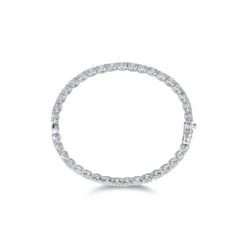 Chisholm Hunter Sterling Silver Cubic Zirconia Bangle 9 Chisholm Hunter Sterling Silver Cubic Zirconia Bangle -Chisholm Hunter 4 129 01 0071 silver cubic zirconia full round brilliant cut bangle