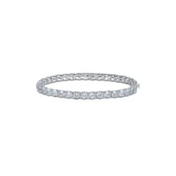 Chisholm Hunter Sterling Silver Cubic Zirconia Bangle 10 Chisholm Hunter Sterling Silver Cubic Zirconia Bangle -Chisholm Hunter 4 129 01 0071 silver cubic zirconia full round brilliant cut bangle 3
