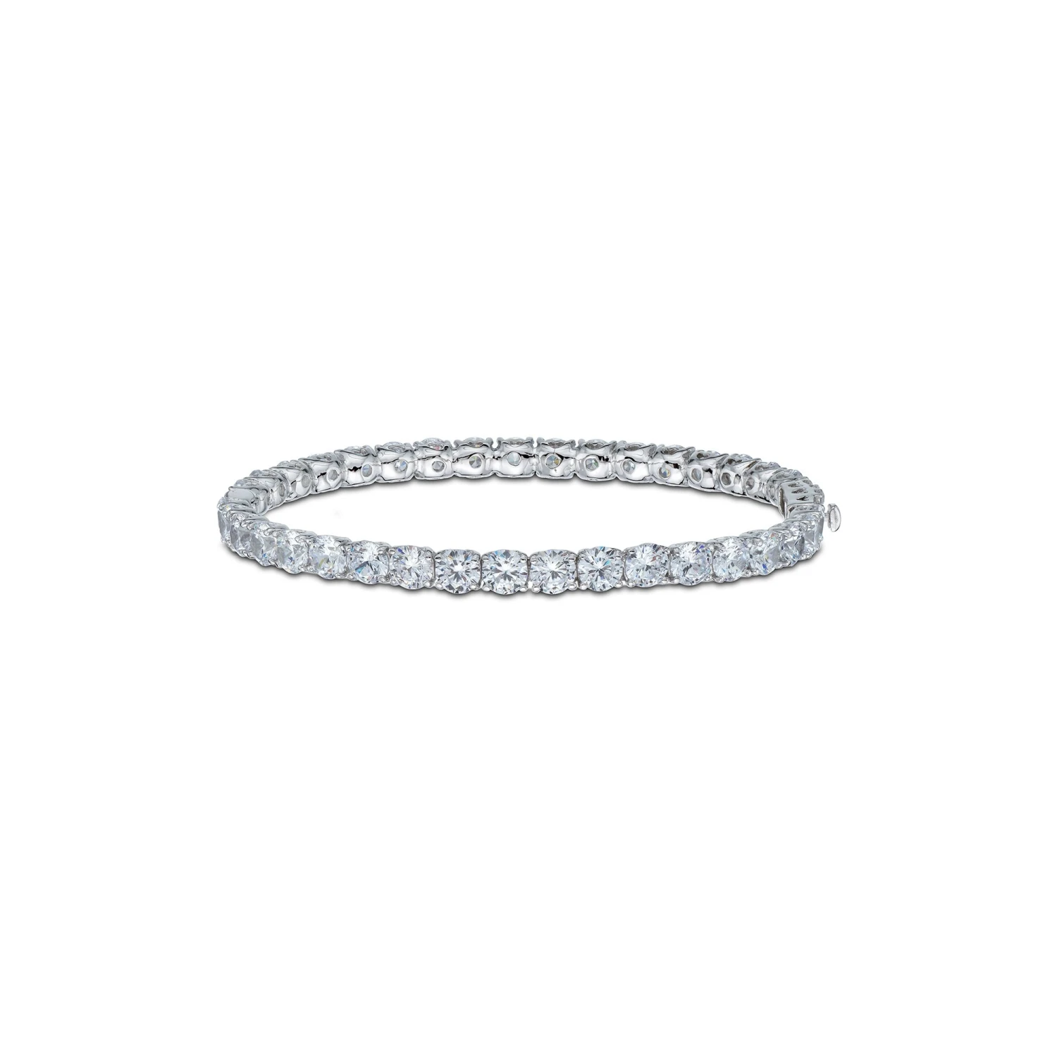 Chisholm Hunter Sterling Silver Cubic Zirconia Bangle 6 Chisholm Hunter Sterling Silver Cubic Zirconia Bangle - Image 4