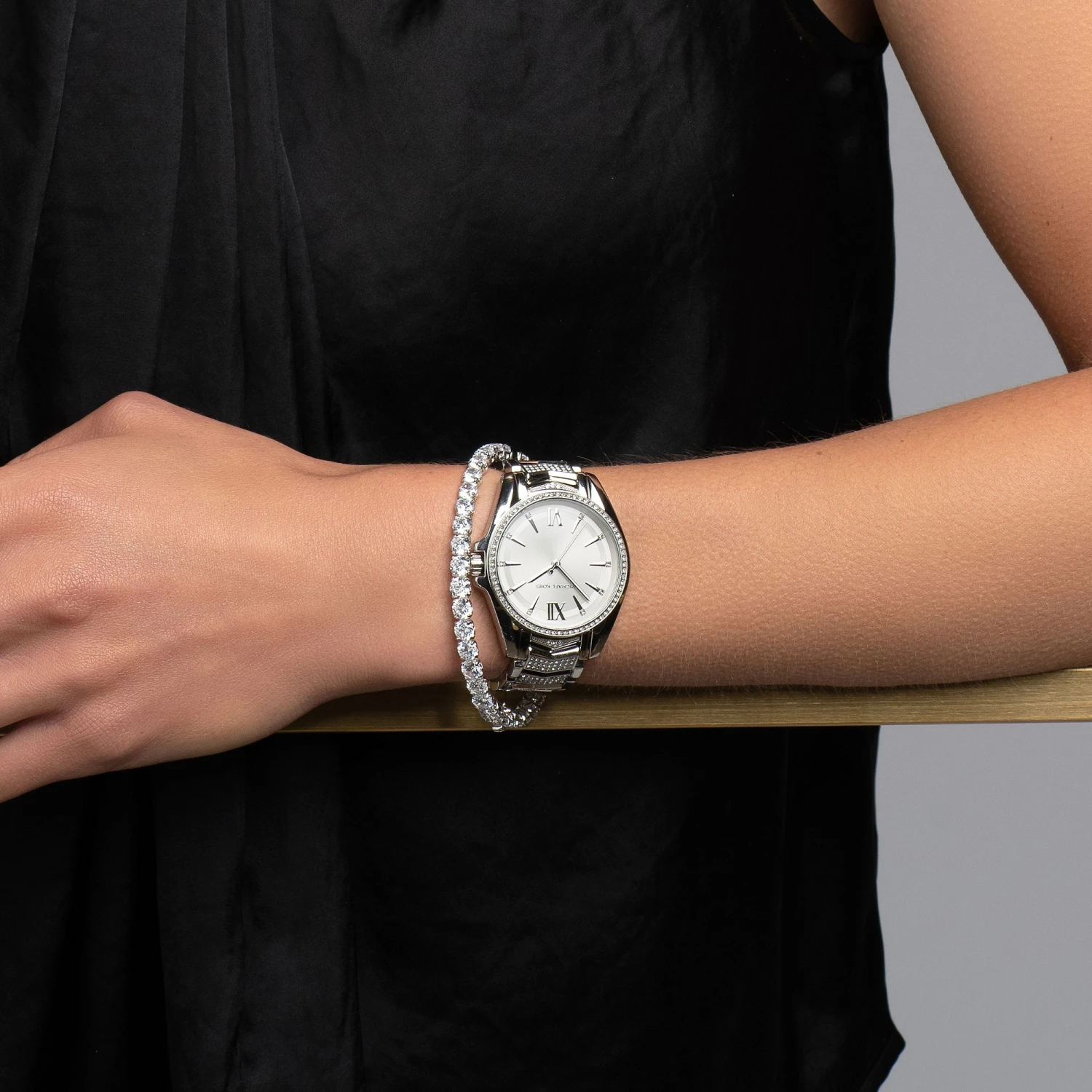 Chisholm Hunter Sterling Silver Cubic Zirconia Bangle 4 Chisholm Hunter Sterling Silver Cubic Zirconia Bangle - Image 2