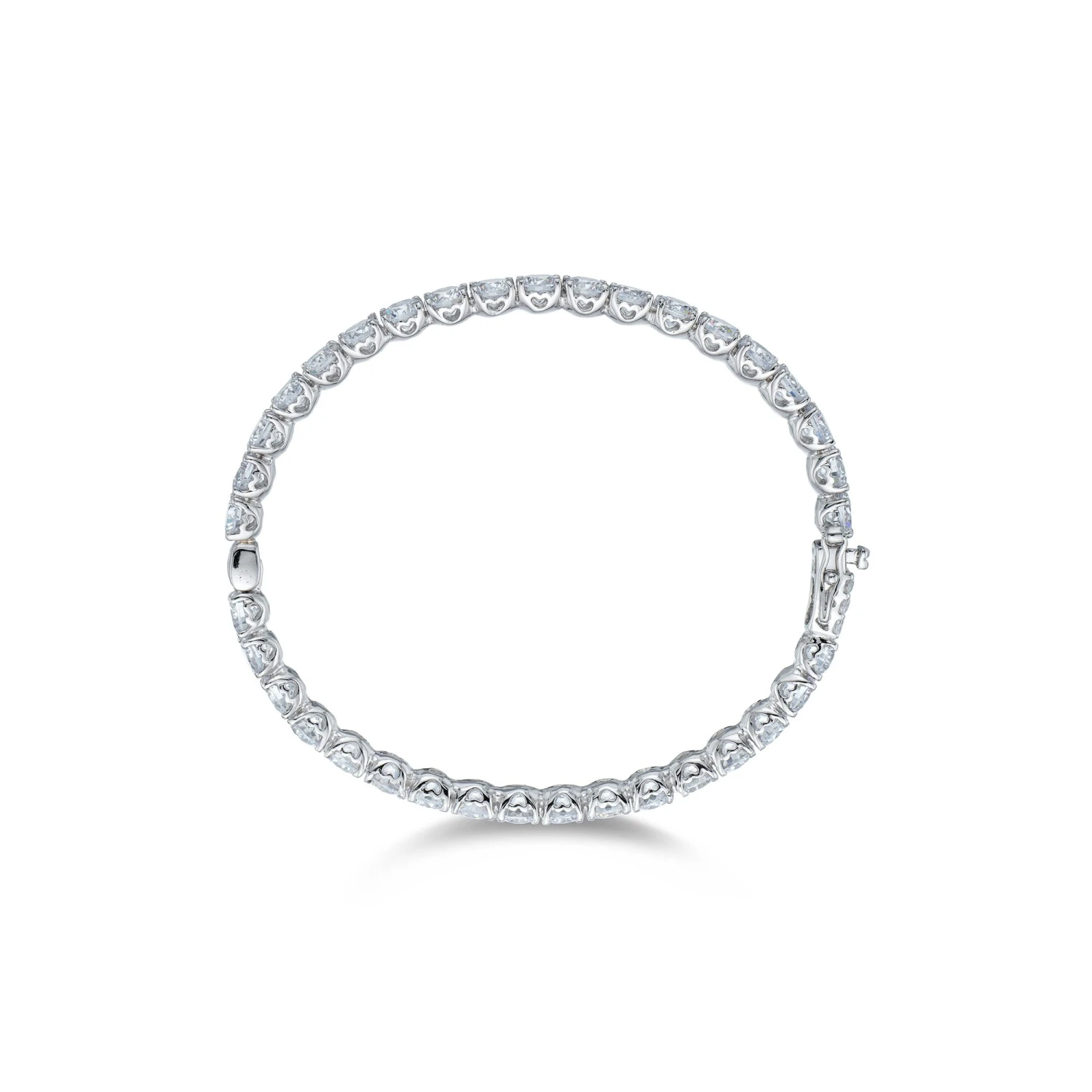 Chisholm Hunter Sterling Silver Cubic Zirconia Bangle 5 Chisholm Hunter Sterling Silver Cubic Zirconia Bangle - Image 3