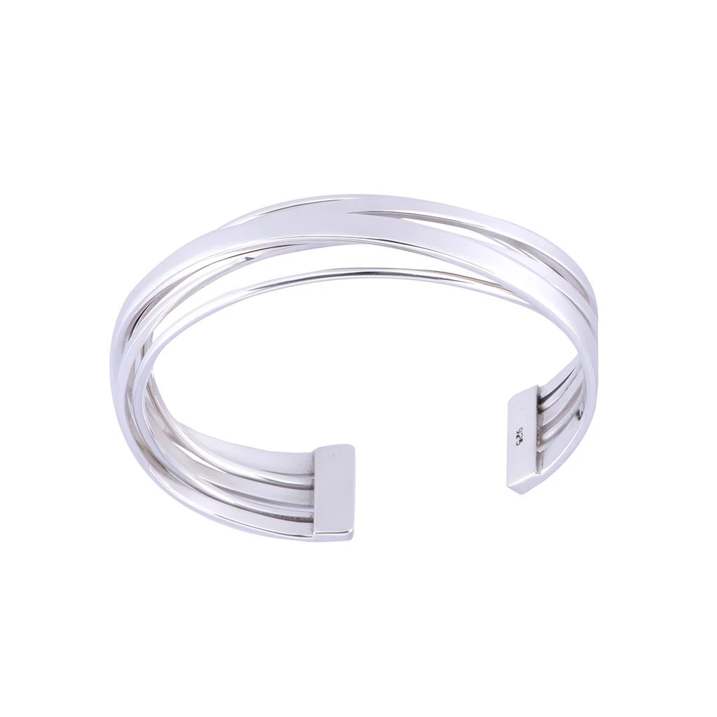 Chisholm Hunter Silver Twisted Multistrand Bangle 4 Chisholm Hunter Silver Twisted Multistrand Bangle - Image 2