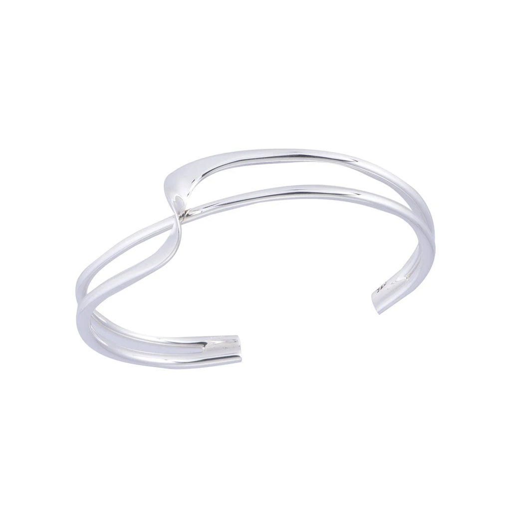 Chisholm Hunter Silver Twisted Half Bangle 5 Chisholm Hunter Silver Twisted Half Bangle - Image 3