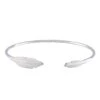 Chisholm Hunter Silver Double Feather Torque Bangle -Chisholm Hunter 4 129 03 0053