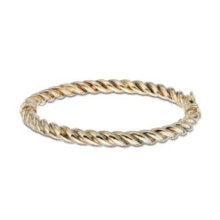Chisholm Hunter Sterling Silver Yellow Gold Plated Rope Twist Bangle 9 Chisholm Hunter Sterling Silver Yellow Gold Plated Rope Twist Bangle -Chisholm Hunter 4 129 06 0004 b