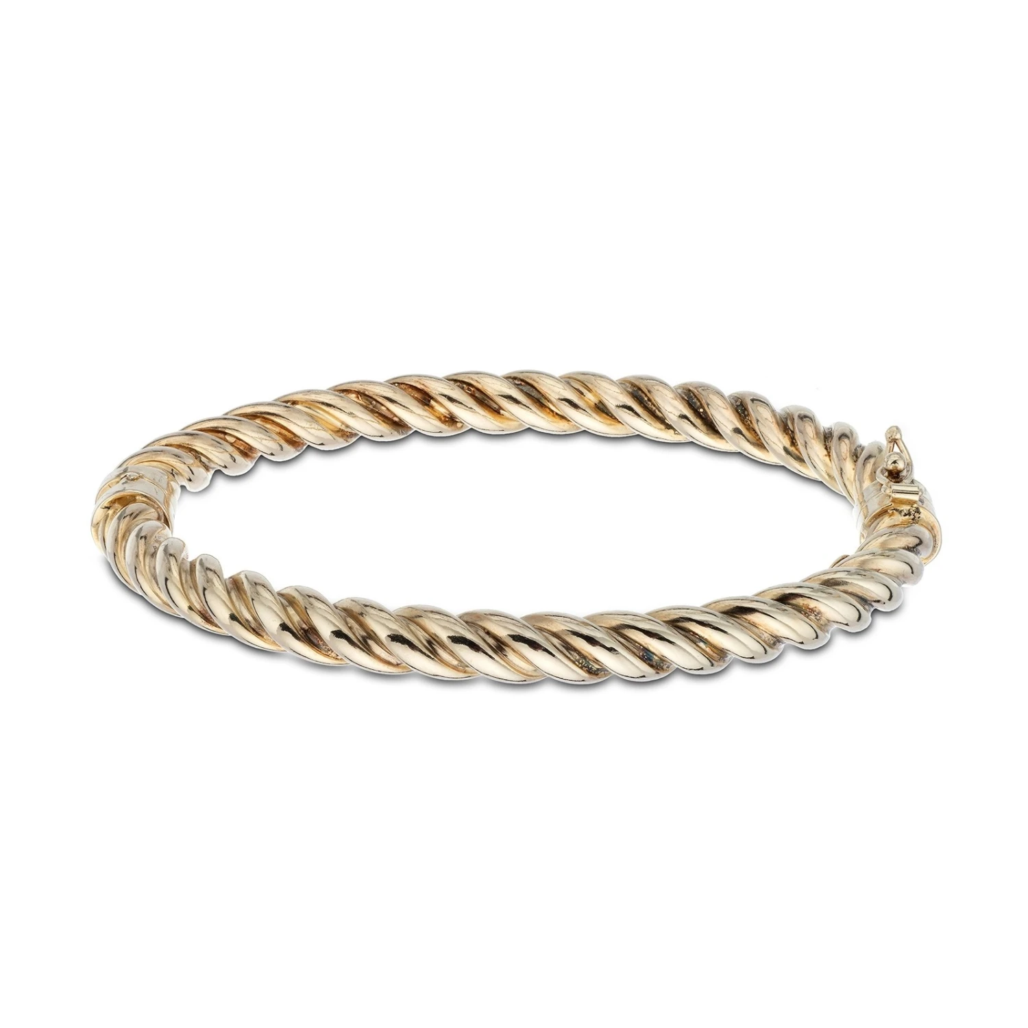 Chisholm Hunter Sterling Silver Yellow Gold Plated Rope Twist Bangle 5 Chisholm Hunter Sterling Silver Yellow Gold Plated Rope Twist Bangle - Image 3