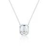 Chisholm Hunter Silver White Cubic Zirconia Octagon Necklace