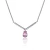 Chisholm Hunter Silver Pear Cut Pink Cubic Zirconia Sweetheart Necklace 1 Chisholm Hunter Silver Pear Cut Pink Cubic Zirconia Sweetheart Necklace -Chisholm Hunter 4 130 02 0025 p 1