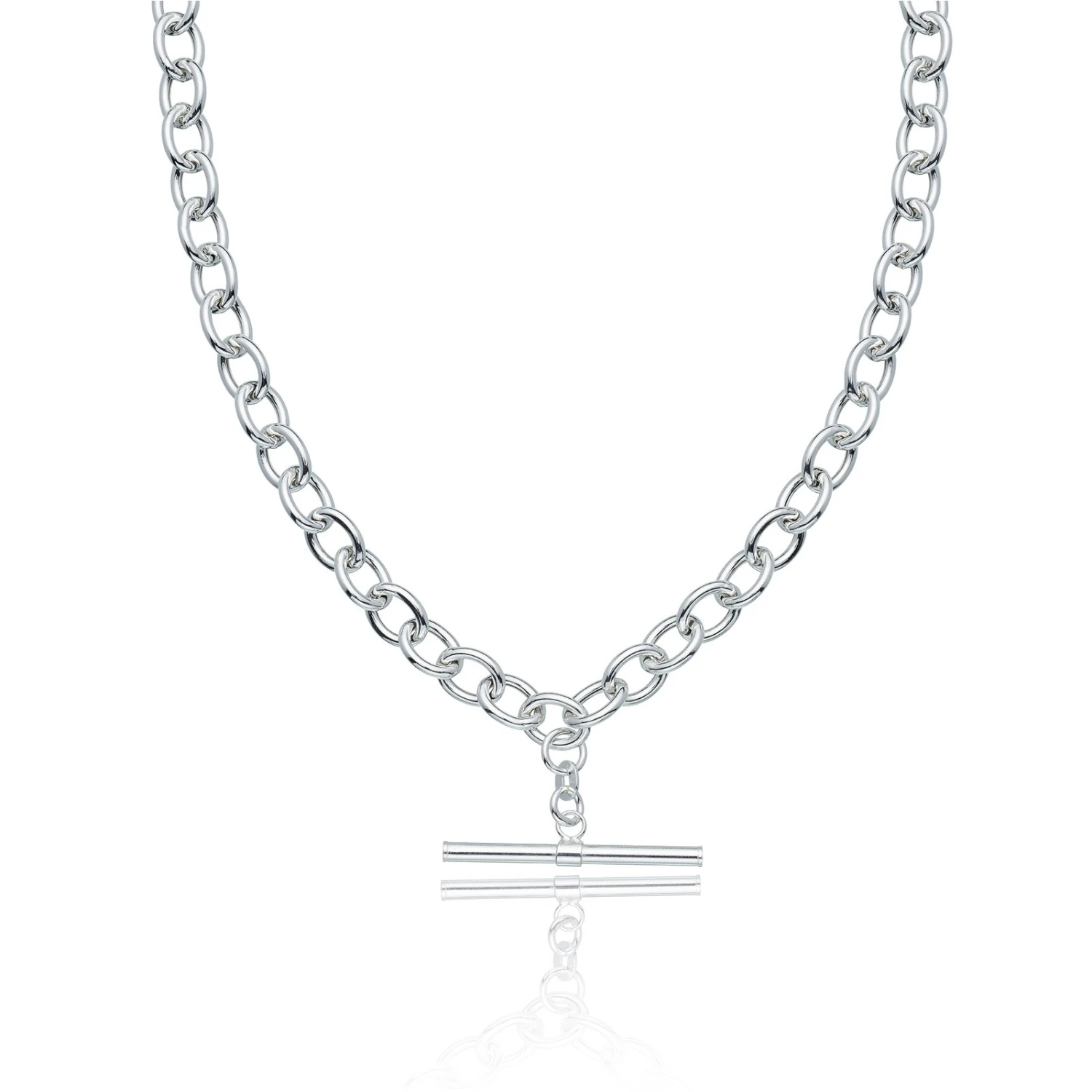 Chisholm Hunter Sterling Silver T-Bar Belcher Chain Necklace 3 Chisholm Hunter Sterling Silver T-Bar Belcher Chain Necklace