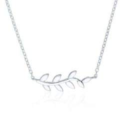 Chisholm Hunter Sterling Silver Leaf Necklace