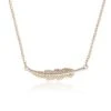 Chisholm Hunter Sterling Silver Yellow Gold Plated Feather Necklace