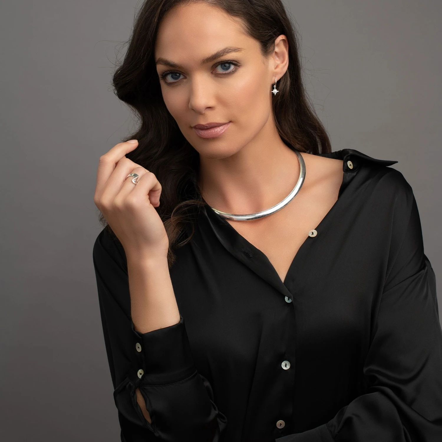 Chisholm Hunter Sterling Silver Celestial Star Drop Earrings 5 Chisholm Hunter Sterling Silver Celestial Star Drop Earrings - Image 3