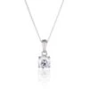 Chisholm Hunter Silver Brilliant Cut Cubic Zirconia Solitaire Pendant -Chisholm Hunter 4 131 01 0099 6