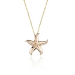 Chisholm Hunter Sterling Silver Yellow Gold Plated Starfish Pendant