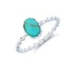 Chisholm Hunter Sterling Silver Oval Blue Magnesite Twist Ring 1 Chisholm Hunter Sterling Silver Oval Blue Magnesite Twist Ring -Chisholm Hunter 4 134 02 0265