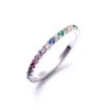Chisholm Hunter Silver 'Rainbow' Cubic Zirconia Eternity Ring -Chisholm Hunter 4 134 09 0170 hero
