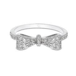 Chisholm Hunter Silver Cubic Zirconia Bow Ring -Chisholm Hunter 4 134 10 0086 d 1