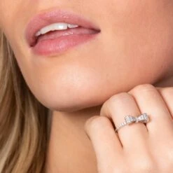 Chisholm Hunter Silver Cubic Zirconia Bow Ring -Chisholm Hunter 4 134 10 0086 om 1 1