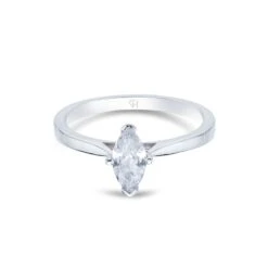 Chisholm Hunter Platinum Marquise Cut 0.50ct Diamond Solitaire Ring -Chisholm Hunter 4 136 05 1441b