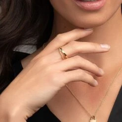 Chisholm Hunter Sterling Silver Yellow Gold Plated Textured Bead Crossover Ring -Chisholm Hunter 4 139 01 0003 ring