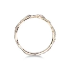 Chisholm Hunter Sterling Silver Yellow Gold Plated Textured Ring -Chisholm Hunter 4 139 01 0005c