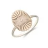 Chisholm Hunter Sterling Silver Yellow Gold Plated Oval Fan Ring -Chisholm Hunter 4 139 01 0006