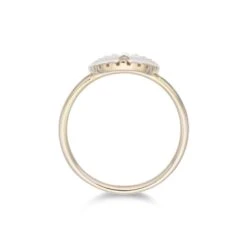 Chisholm Hunter Sterling Silver Yellow Gold Plated Oval Fan Ring -Chisholm Hunter 4 139 01 0006c