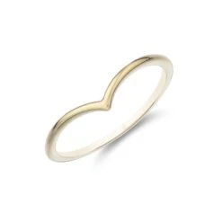 Chisholm Hunter Yellow Gold Plated Silver Wishbone Ring