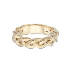 Chisholm Hunter Yellow Gold Plated Braided Ring -Chisholm Hunter 4 139 01 0021 d 1 1