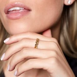 Chisholm Hunter Yellow Gold Plated Braided Ring -Chisholm Hunter 4 139 01 0021 ls 1 1