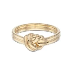 Chisholm Hunter Yellow Gold Plated Knot Ring -Chisholm Hunter 4 139 01 0029b 1