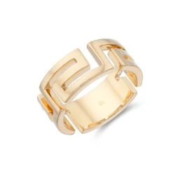 Chisholm Hunter Yellow Gold Plated Aztec Ring