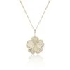 Chisholm Hunter Yellow Gold Plated Textured Flower Pendant Necklace -Chisholm Hunter 4 139 02 0004 p 1