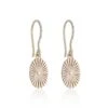 Chisholm Hunter Silver Yellow Gold Plated Oval Fan Drop Earrings 1 Chisholm Hunter Silver Yellow Gold Plated Oval Fan Drop Earrings -Chisholm Hunter 4 139 03 0002