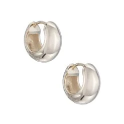 Chisholm Hunter Yellow Gold Plated Thick Huggy Hoop Earrings