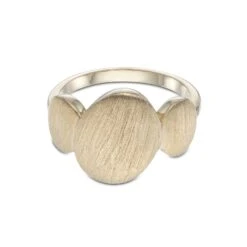 Chisholm Hunter Yellow Gold Plated Triple Brushed Ring -Chisholm Hunter 48