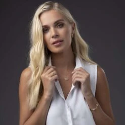 Chisholm Hunter Silver Yellow Gold Plated Rectangular Hoop Earrings -Chisholm Hunter 604