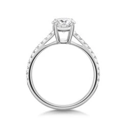 Chisholm Hunter Platinum Lab Grown 1.00ct Round Brilliant Diamond Shoulders Ring -Chisholm Hunter 61 01 01 0005 02