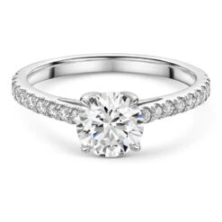 Chisholm Hunter Platinum Lab Grown 1.00ct Round Brilliant Diamond Shoulders Ring -Chisholm Hunter 61 01 01 0005
