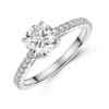 Chisholm Hunter Platinum Lab Grown 1.00ct Round Brilliant Diamond Shoulders Ring